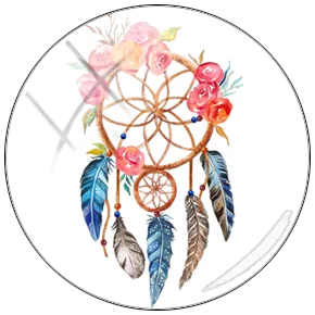 TAFREE beauty Dreamcatcher Рисунок 5 шт. 12 мм/15 мм/16 мм/18 мм/20 мм/25 мм круглый стеклянный кабошон демонстрационный плоский задний вывод - Цвет: BM01