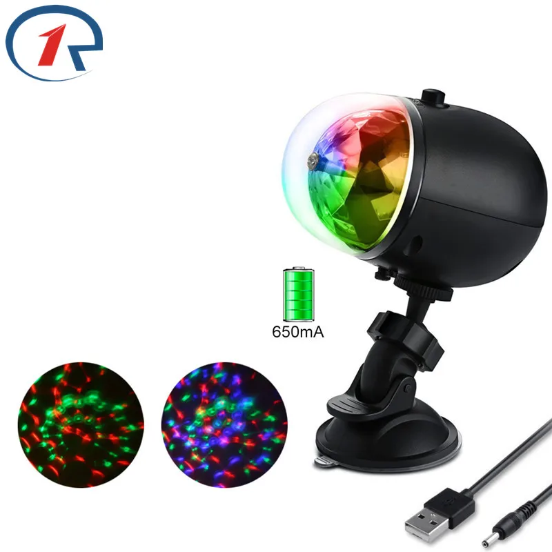 ZjRight USB 5 В встроенный аккумулятор автоматический поворот RGB сцсветильник день
