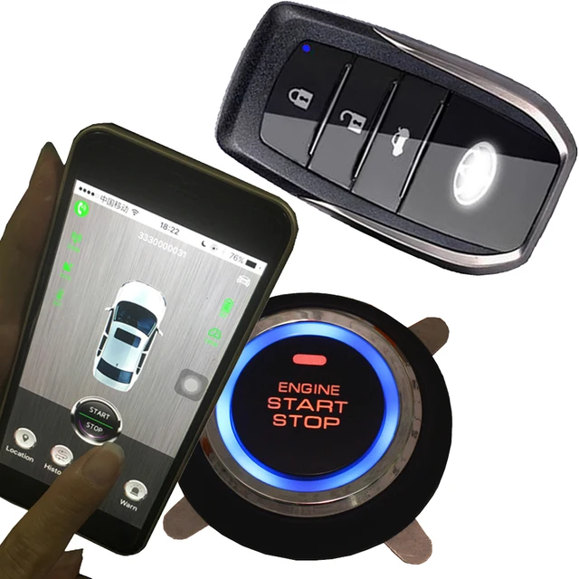 smart phone app gps gsm car security alarm system keyless entry