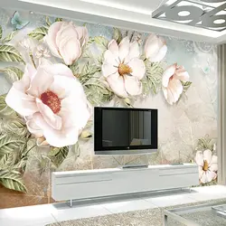 Пользовательские фото настенная Фреска картина маслом цветочное настенное покрытие Гостиная ТВ стены фон Бумага декор дома 3D Fresco