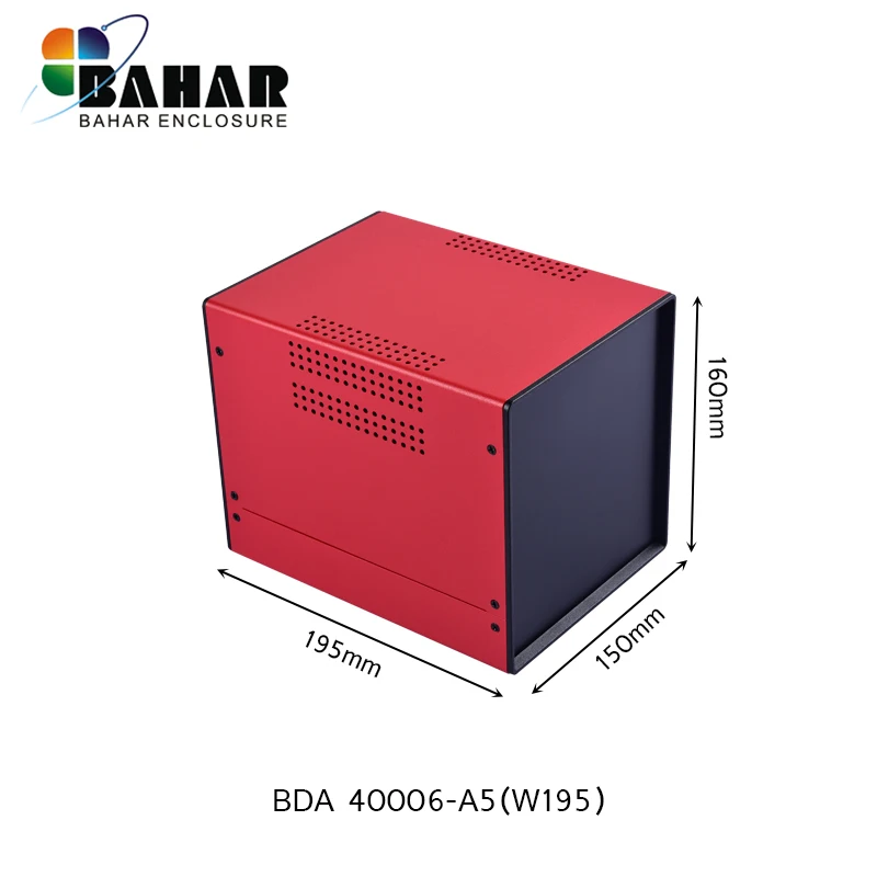 Bahar 195*160*150 мм металлический корпус под заказ, металлическая коробка для проекта, распределительный корпус, diy электронная коробка, блок питания, чехол для прибора - Цвет: BDA40006-A5(W195)