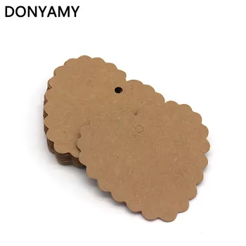

DONYAMY Wholesale Kraft Paper Blank Heart Shape Gift Tag (String Included) ,Retro Hang tag 500pcs/lot Free shipping