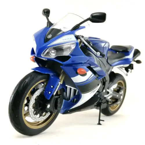 Welly 1:10 YAMAHA YZF R1 синий мотоцикл велосипед Модель игрушки в коробке