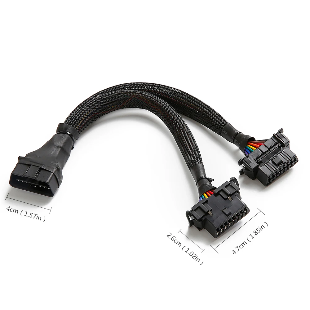 Адаптер кабеля удлинителя bbfly B6 OBD II OBD2 16 контактный разветвитель 1x штекер и 2x