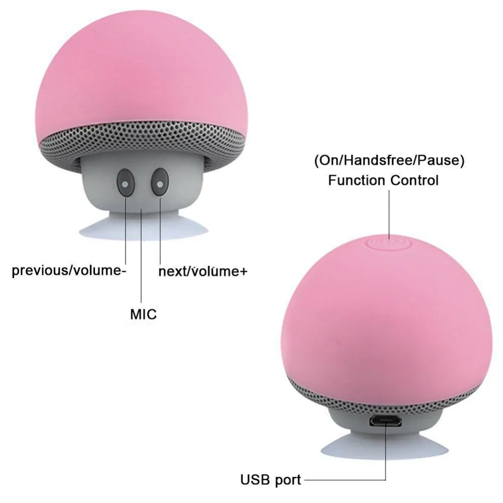 Беспроводной мини Bluetooth динамик портативный гриб водонепроницаемый стерео Bluetooth динамик для мобильных телефонов iPhone Компьютер ПК