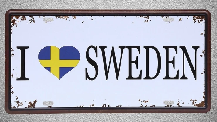 

1 pc I love Sweden cup Football World Ibrahimovic plaques Tin Plates Signs wall man cave Decoration Metal Art Vintage Poster