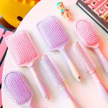 Пшеничная солома пластиковые вьющиеся прямые волосы массаж головы расческа сладкий карамельный цвет воздушная подушка Антистатическая салонная расческа Hairdressin