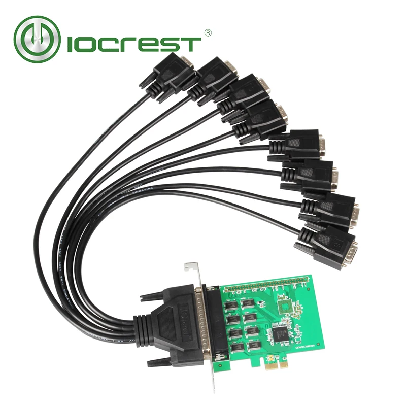 IOCREST XR17V358 Chipset pcie 8 Ports Serial card PCI Express controller card with fan out cable