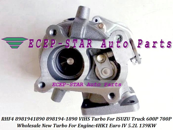 RHF4 VIHS 8981941890 898194-1890 Turbo Turbocharger For ISUZU 600P Truck 700P 4HK1 Euro IV 5.2L 139KW (4)