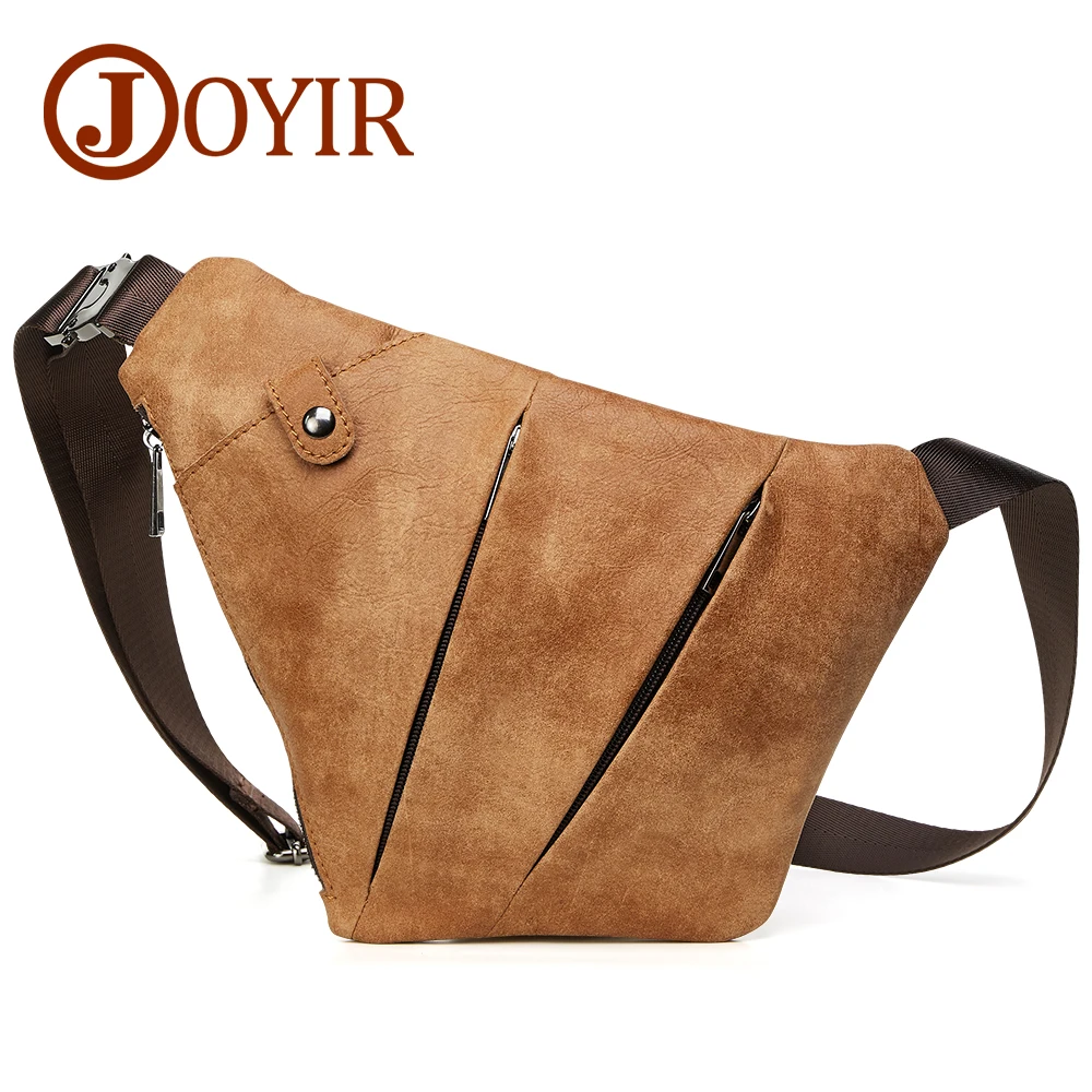 

Genuine Leather Men Bags Cow Leather Shoulder Bags High Quality Crossbody Chest Bags Male Small Bags