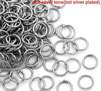 

5000PCs dull silver tone Open Jump Ring Split Rings Jewelry Findings 8mm