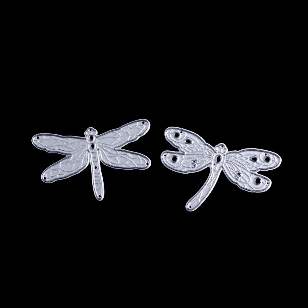 

Fantastic design 2pcs/lot Dragonfly stenciles Stencils Scrapbooking Animal Embossing Folder DIY Scrapbook Decor Template