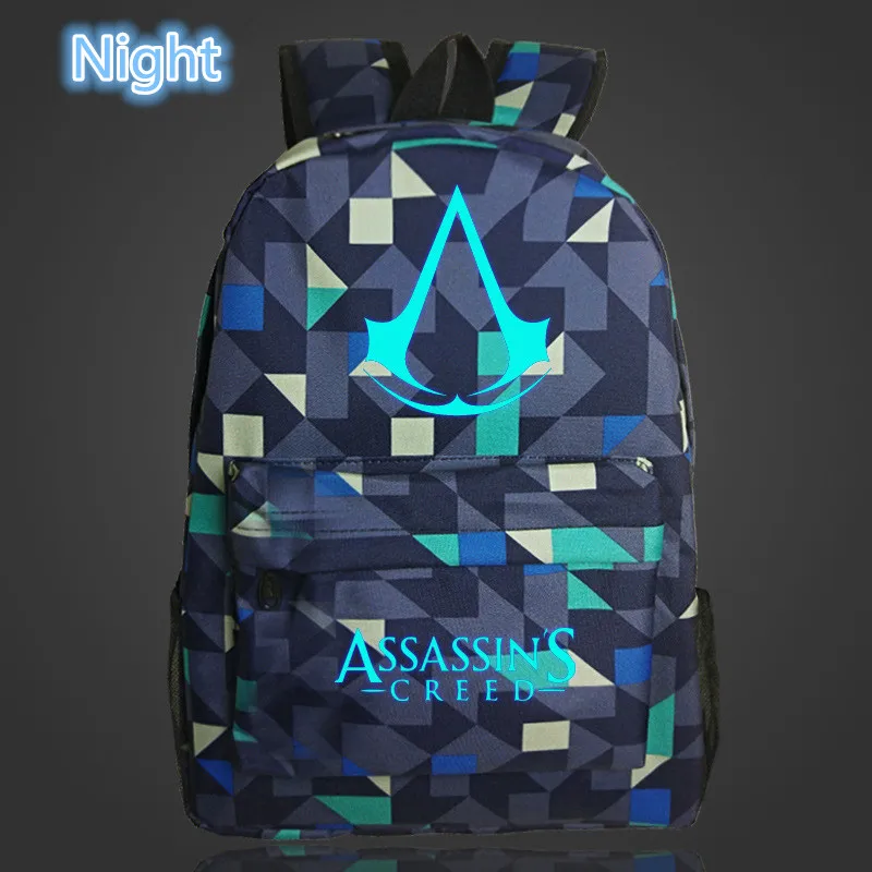 

2019 Muth gratis alta calidad Lumious Assassins Creed mochila Hot Game Boy Girl mochilas escolares para adolescentes Oxford