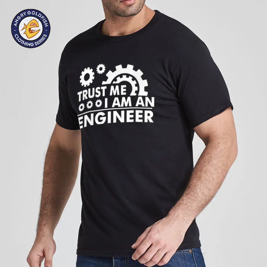 

Summer 2017 Cotton Men T-shirts TRUST ME I AM AN ENGINEER T Shirts O-Neck tops Tees funny streetwear brand clothing camisetas