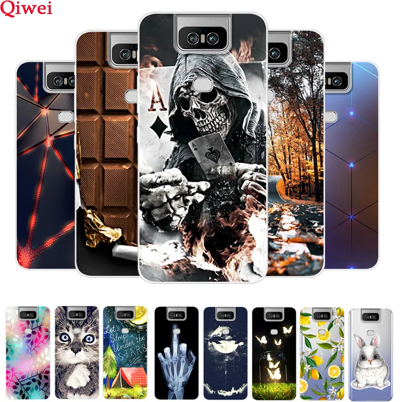 

For Asus Zenfone 6 Case Zenfone 6 ZS630KL Case 2019 Silicone Painted Soft TPU Back Cover For ASUS ZenFone6 6Z ZS630KL Coque Capa