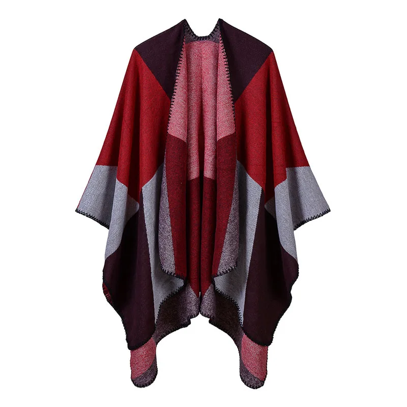 [AETRENDS] зимний шарф женское Модное пончо кашемировые шали и накидки пашмины накидка Z-6564 - Цвет: Color No 2