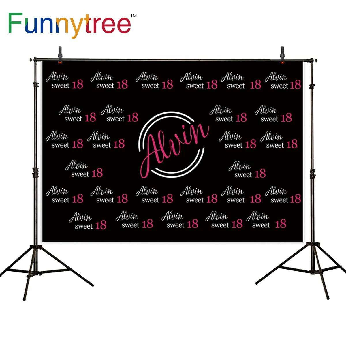 Funnytree Logo Sweet 18 Birthday Backgrounds Photo Studio Party Step And Reapet Photography Black Backdrop Photocall Wallpaper Background Aliexpress Home > black and white wallpapers > page 1. aliexpress