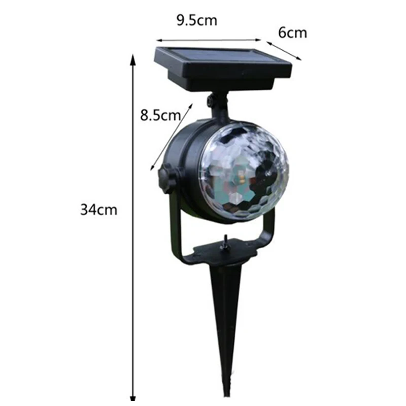 Solar Powered Rotatable Colorful Solar Projection Lamp Outdoor  Lawn Lamp Waterproof Solar Lights for Garden Decoration (3)
