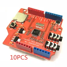 Новая 10 шт. VS1053B MP3 музыкальная плата стерео аудио воспроизведение запись декодирование плата расширения с TF слотом для карт Arduino UNO Mega