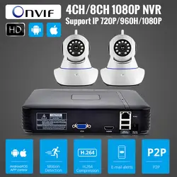 KERUI система видеонаблюдения 4CH NVR комплект Onvif 720 P система видеонаблюдения HD ip-камера система видеонаблюдения