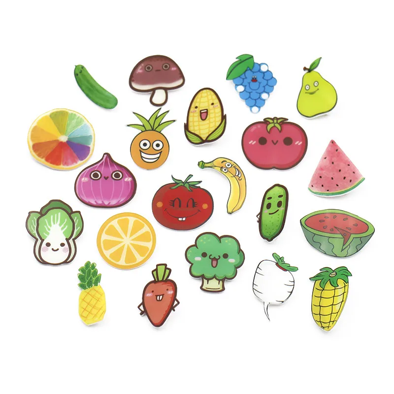 

Nengdou Y76 cartoon acrylic pin food fruit vegetable badges for backpack coat sweater brooches for kids cute pin Accessories