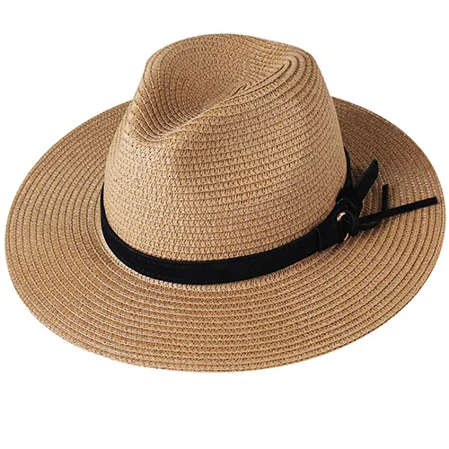 FURTALK Летняя шляпа для женщин соломенная шляпа для мужчин Панама Рыбалка Пешие прогулки Шляпа fedora пляжные шляпы SH040 - Цвет: khaki 03