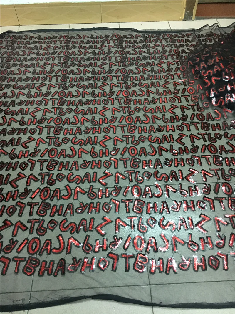 

new design JRB-62913 African French net Lace Fabric with sequins for bridal dress with letter word