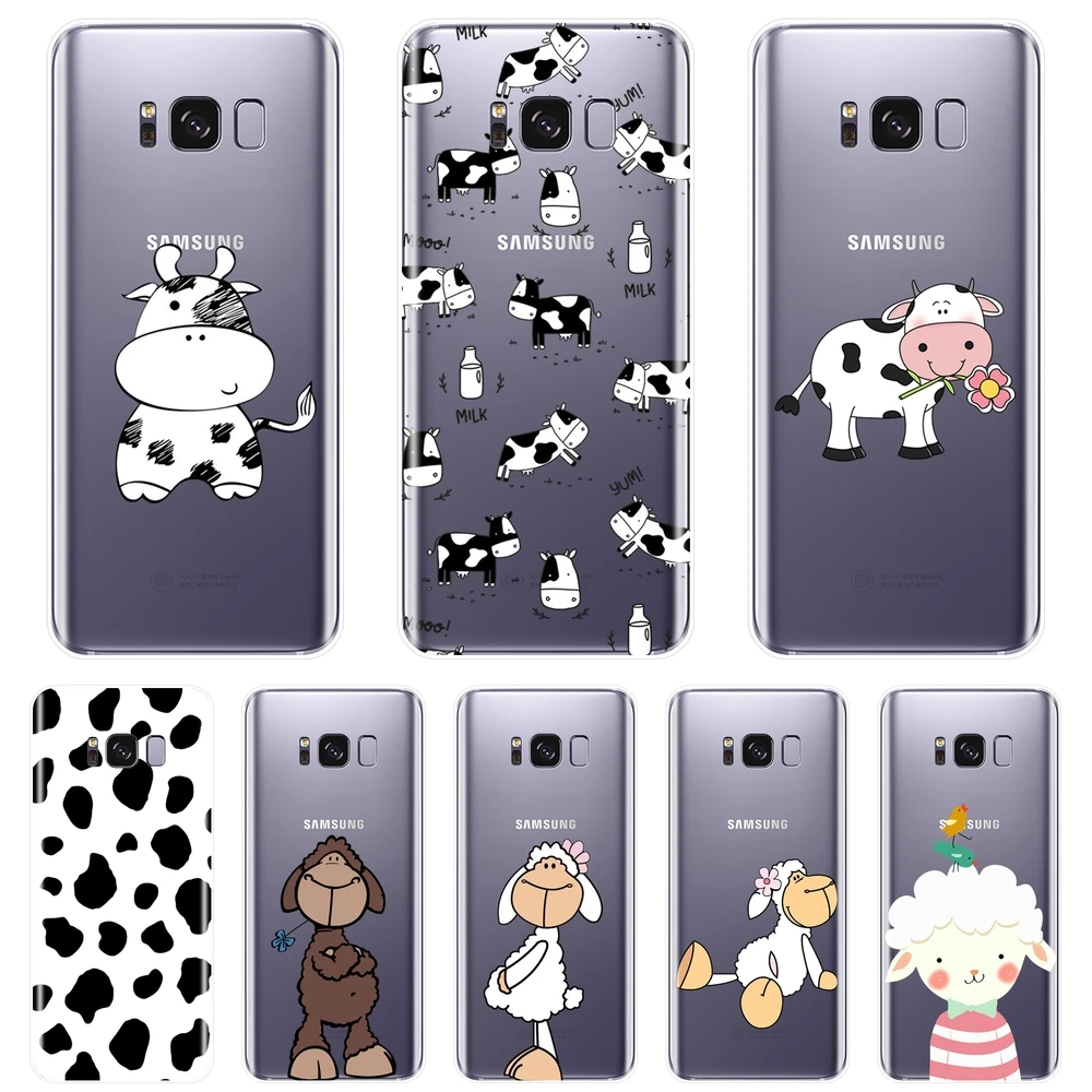

Cow Sheep Animal Back Cover For Samsung Galaxy Note 9 8 5 4 Soft Phone Case Silicone For Samsung Galaxy S8 S9 Plus S5 S6 S7 Edge