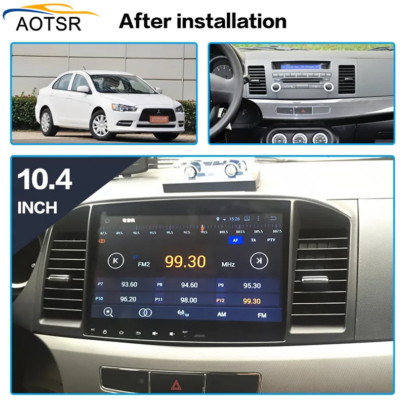 Discount Android 8.0 car dvd Radio player For Mitsubishi Lancer 2007-2017 gps navigation car multimedia stereo head unit with 8 core 4+32 3