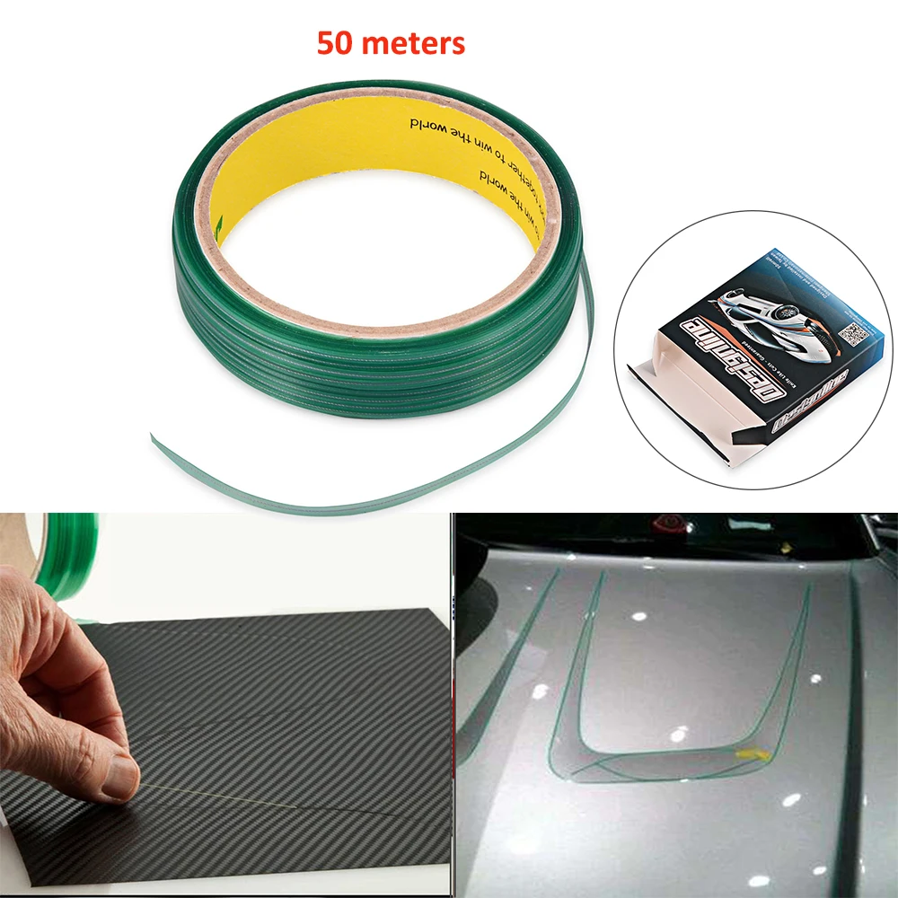 

FOSHIO 50M Knifeless Tape Design Line Vinyl Wrap Car Stickers Carbon Fiber Film Wrapping Cutting Tape Knife Car Styling Tools
