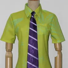 Зверополис, Ник унисекс короткий рукав хлопок косплей рубашка+ уши+ хвост