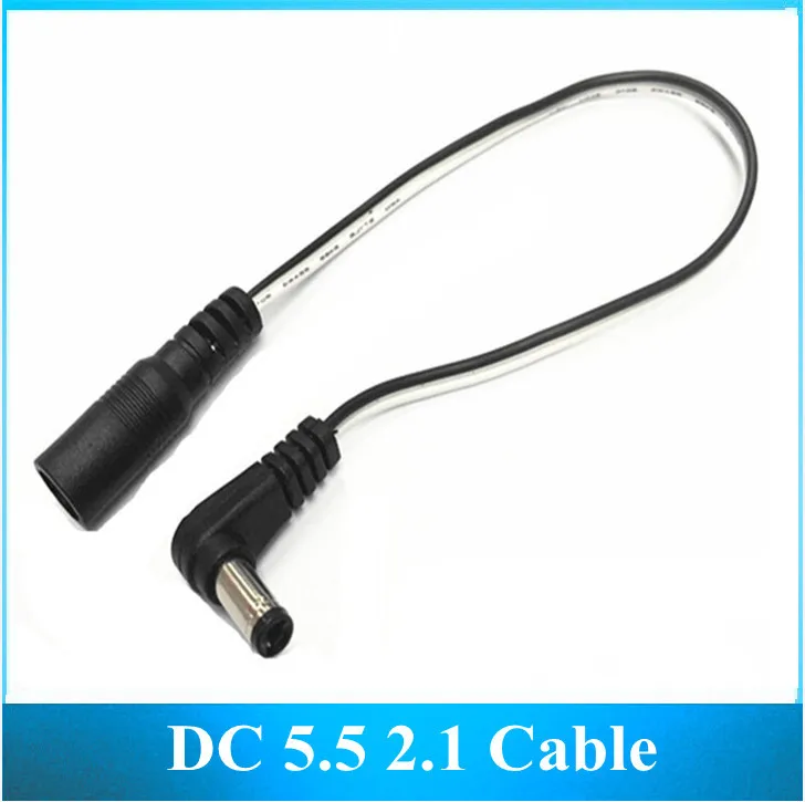 90 Degree 5.5 2.112V DC Female to male Monitor Extension Cable DC Power