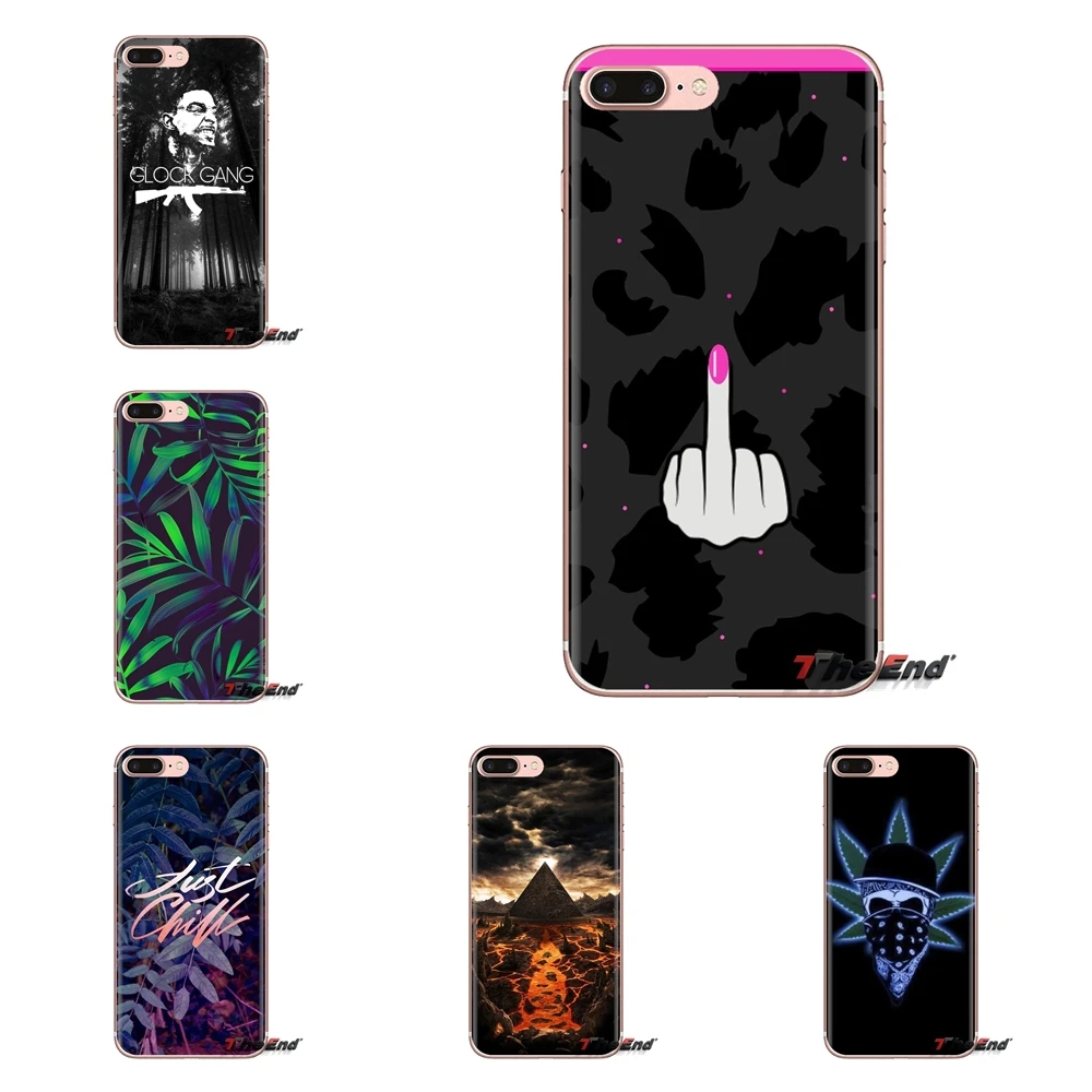 Прозрачный мягкий чехол-накладка для Samsung Galaxy S3 S4 S5 Mini S6 S7 Edge S8 S9 S10 Plus Note 3 4 5 8 9 Funny Art