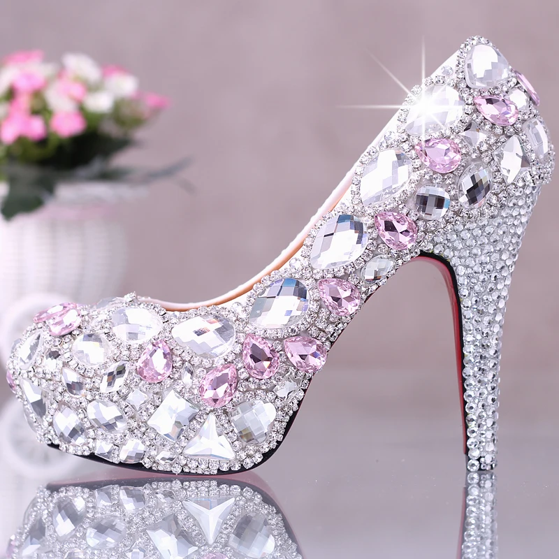 glass slipper prom shoes