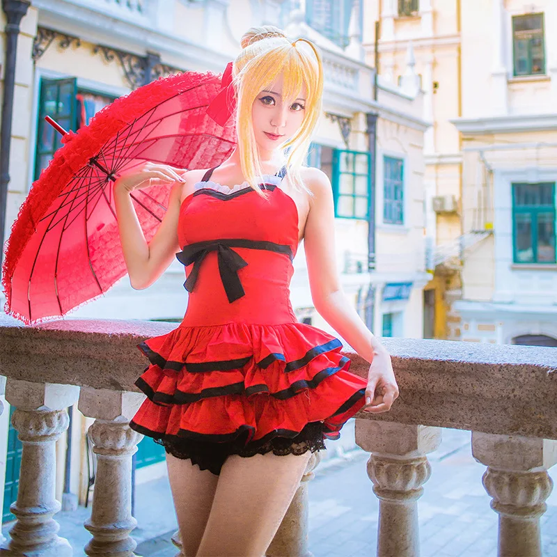 Fate grand order Косплей тиран Nero saber купальник |