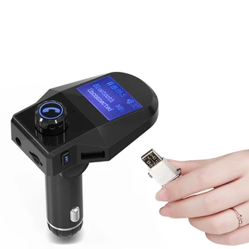 

Bluetooth Handsfree Car MP3 Audio Player FM Transmitter Modulator Support U Disk TF Card Auto USB Car Charger