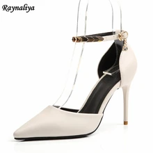 Women Fashion Red Black Dress Sandals Pointed Toe Pumps Thin High Heels Ankle Strap Party Sandal Shoes Big Size 9CM XZL-A0051 Women Fashion Red Black Dress Sandals Pointed Toe Pumps Thin High Heels Ankle Strap Party Sandal Shoes Big Size 9CM XZL-A0051