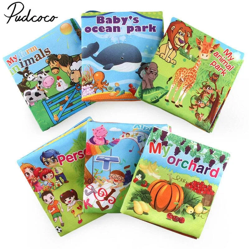 

2019 Brand Intelligence Early Learning Soft Kid Educational Toys Cognize Soft Baby Cloth Book x1