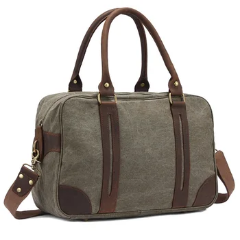 

Male Cotton Canvas Leather Menssenger Shoulder Bag Crossbody Traveling Laptop Casual Tote Bag Handbag