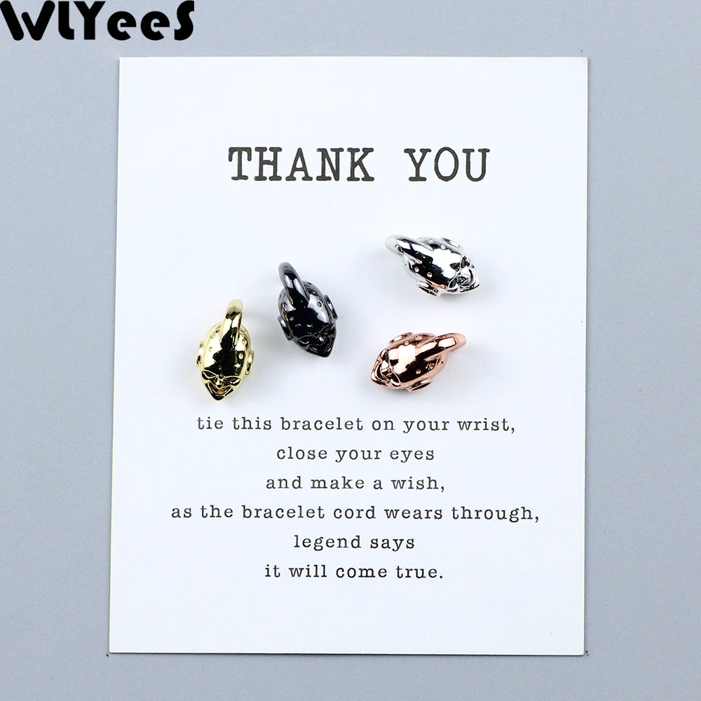 WLYeeS подвеска с мультяшным персонажем черные медные бусины кубическим цирконием