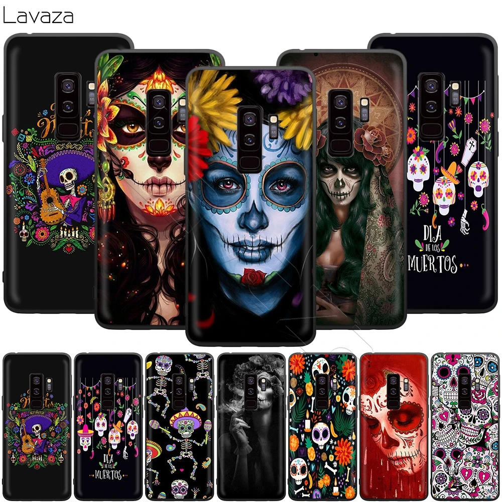 Праздничный мексиканский чехол День мертвых для Samsung Galaxy S20 S10 S9 S8 S7 S6 Plus Note 9 8 M30 M20