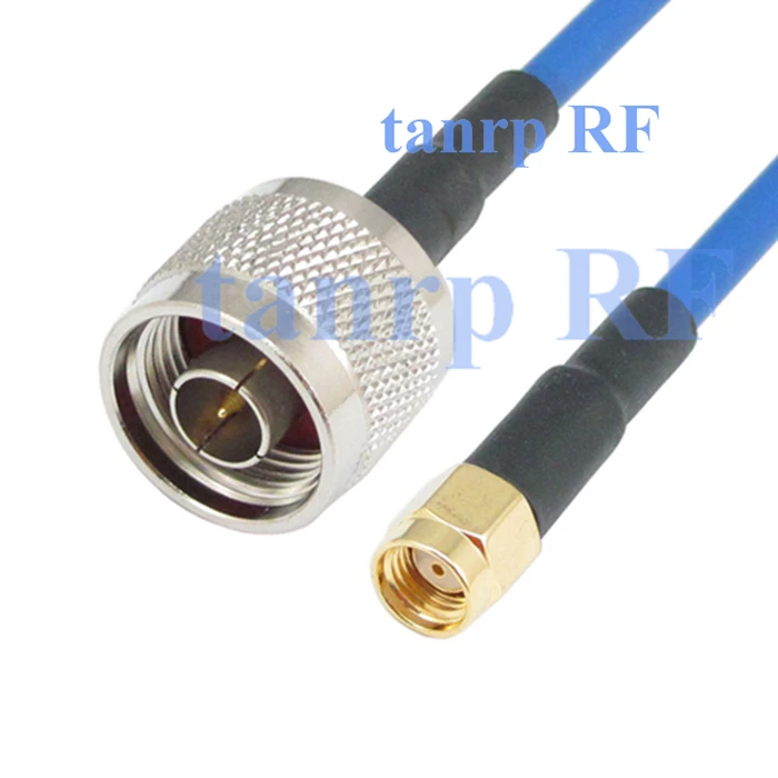 

20inch N male plug to RP SMA male RF adapter connector 50CM coaxial Flexible blue jacket jumper extension cable RG402