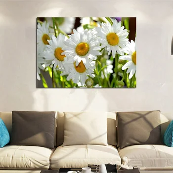 

Square Full Drill 5D Diamond Painting DIY Embroidery White Daisies Home Decor