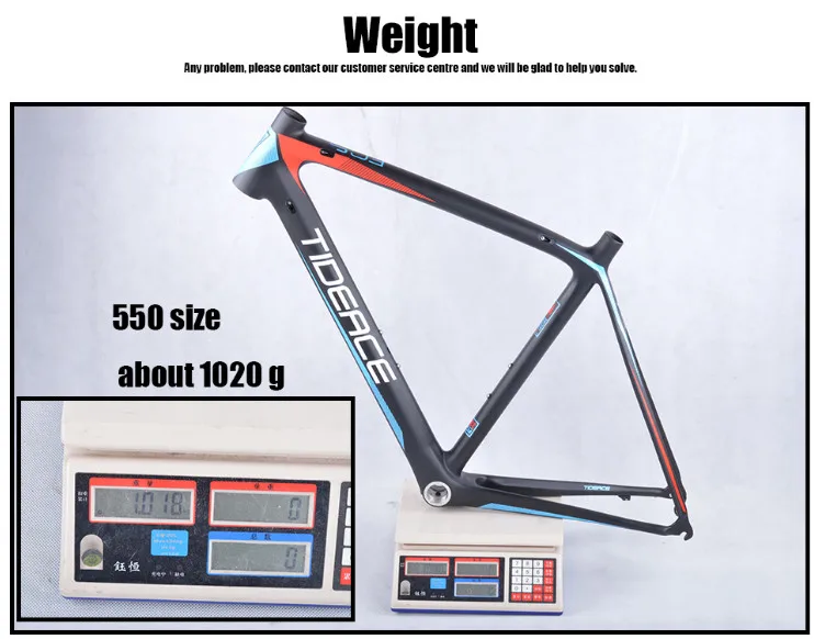 Top 2017-2018 Tideace aero Cadre Route Frameset Made in China Carbon Fiber Road Bike Frame Bicycle Frame 50/53/55cm 14