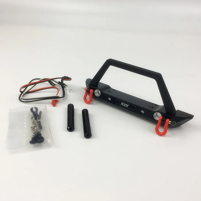 Цельнометаллический передний бампер для 1/10 Rc Rock Crawler Truck Traxxas Trx4 Axial Scx10 scx10ii 90047 90046