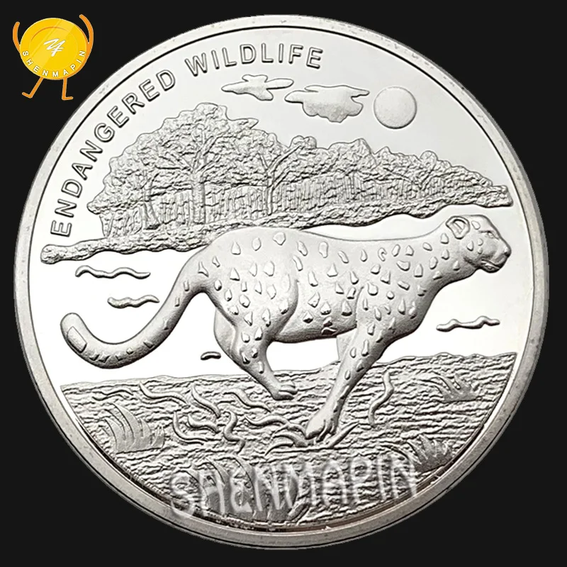 

Endangered Wildlife Panthera Pardus Commemorative Coin African Wildlife Leopard Coins Collectibles Republic of Zambia Coins