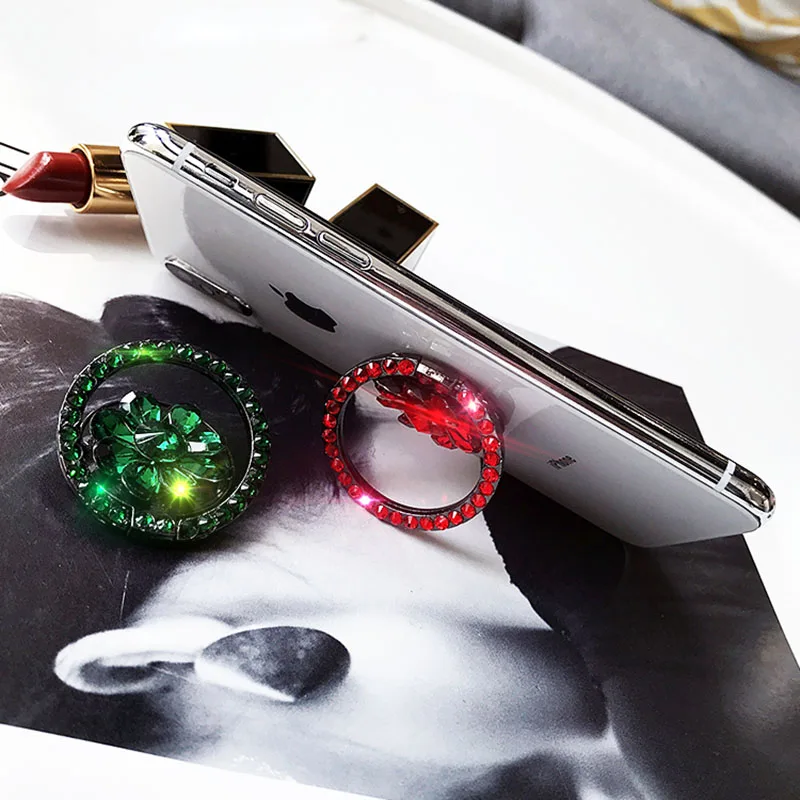 Роскошный 3D Блестящий Алмазный держатель для телефона, поддержка всех для мобильного телефона, подставка, аксессуары, блестящая круглая скобка Чехол-кошелёк для смартфона