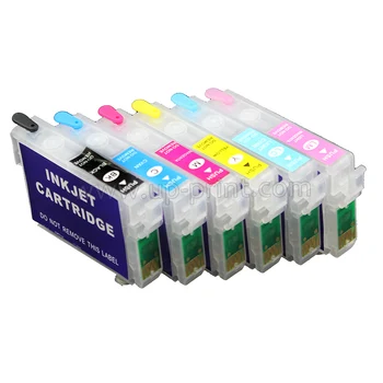 

5sets T0781 empty Refillable ink cartridge for Epson Stylus Photo R260 R280 R380 RX580 RX595 RX680 Artisan 50 with ARC chip