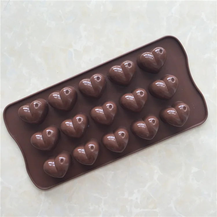 15 Cavity Candy Molds Chocolate Tray Heart Shaped Silicone Mold | Дом и сад