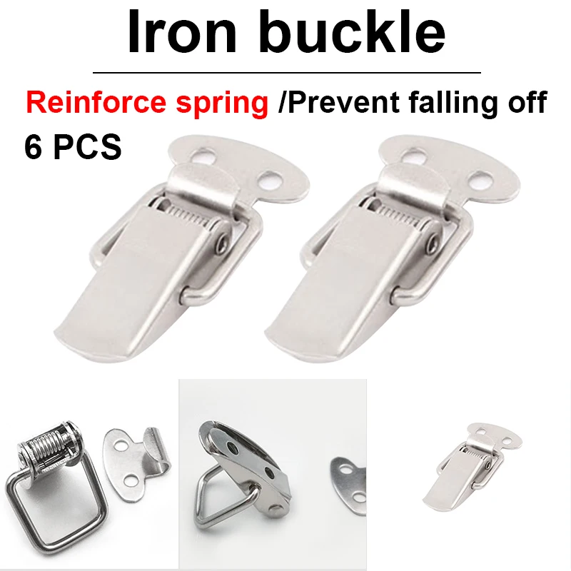 

Hot 6Pcs Spring Loaded Suitcase Chest Tool Box Locking Toggle Latch Hasp Lock Hardware LSK99